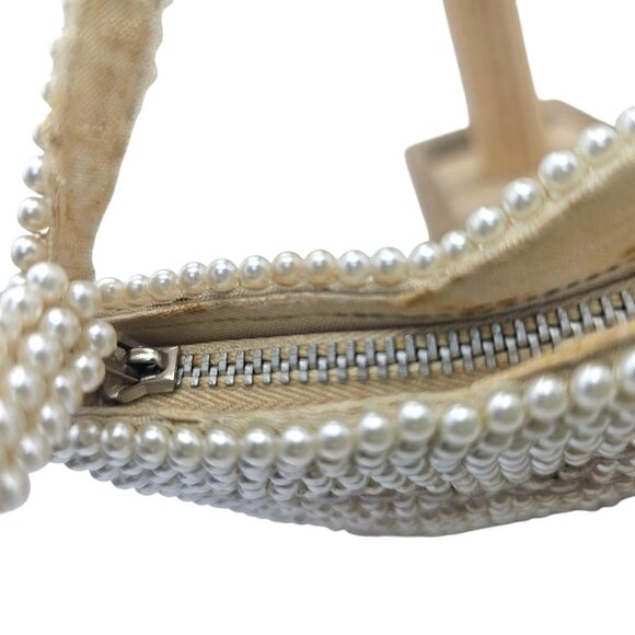 Vintage La Regale Pearl Beaded Mini Purse Japan Evening Bag Wedding - Picture 12 of 14